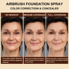 Lezero AirBrush Foundation Spray sponge aids seamless blending