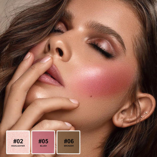 Lezero Contour Stick swatches on arm show blendable shades for natural warmth.