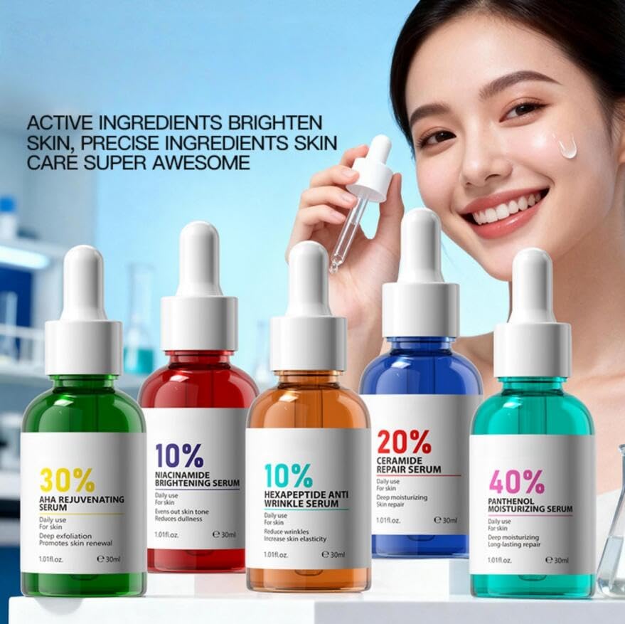 LGSZGDCN serum pink glow texture suggesting lightweight hydration and radiance
