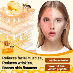 LHBMET Bee Venom Cream applying on skin for smoothing.