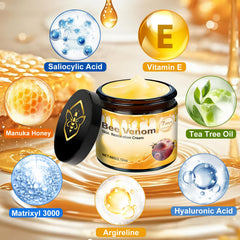 LHBMET Bee Venom Cream packaging front with premium daily care.