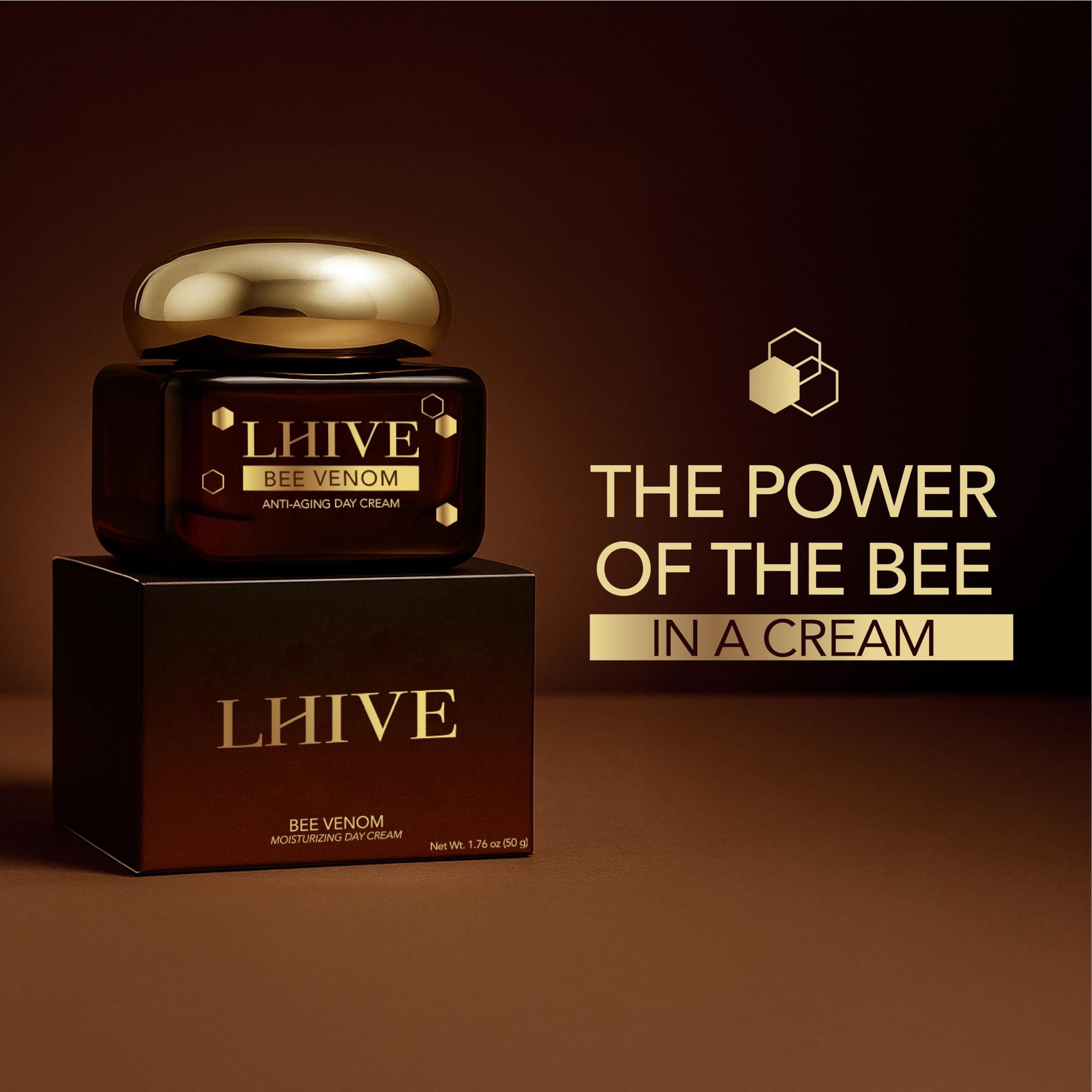 LHIVE day and night cream swatch illustrates versatile layering under makeup.