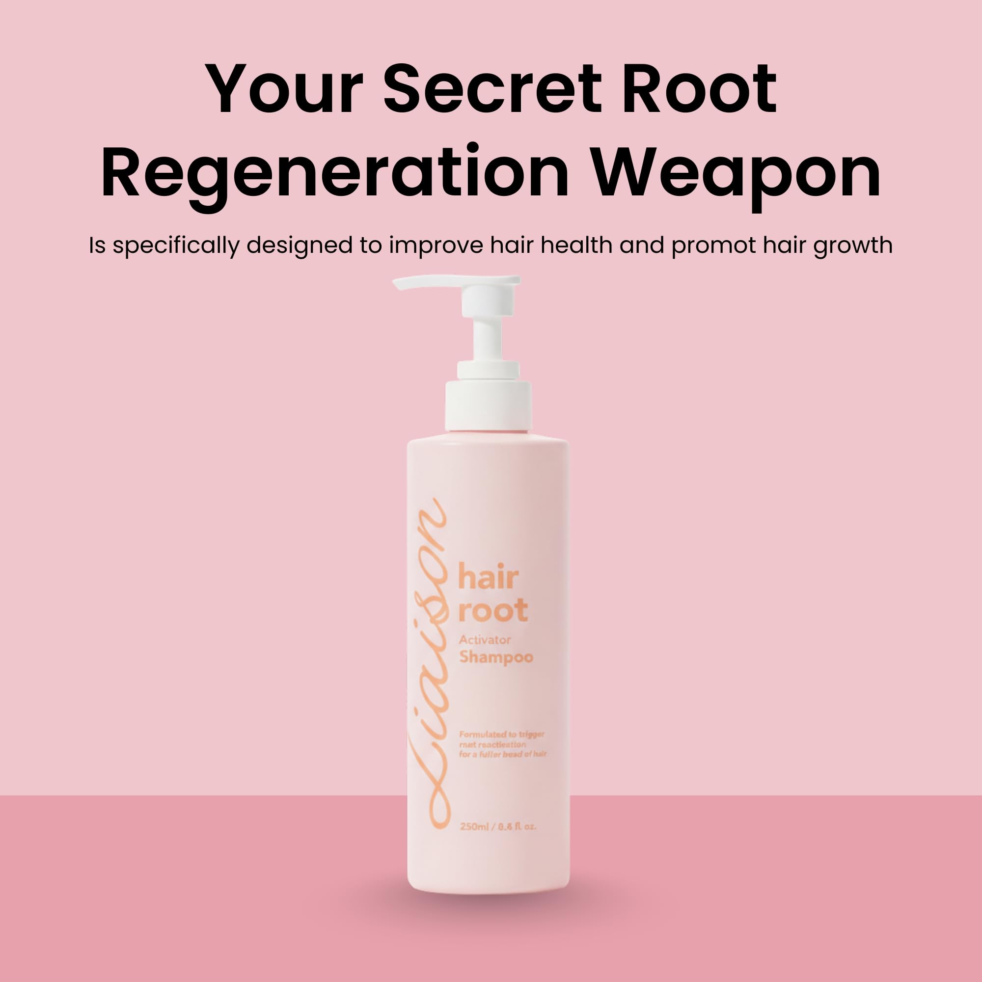Liaison Hair Bond Shampoo olive oil droplets highlight rich scalp nourishment.