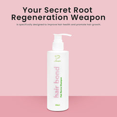 Liaison Hair Bond Shampoo pump closeup highlights easy dispensing for daily use.