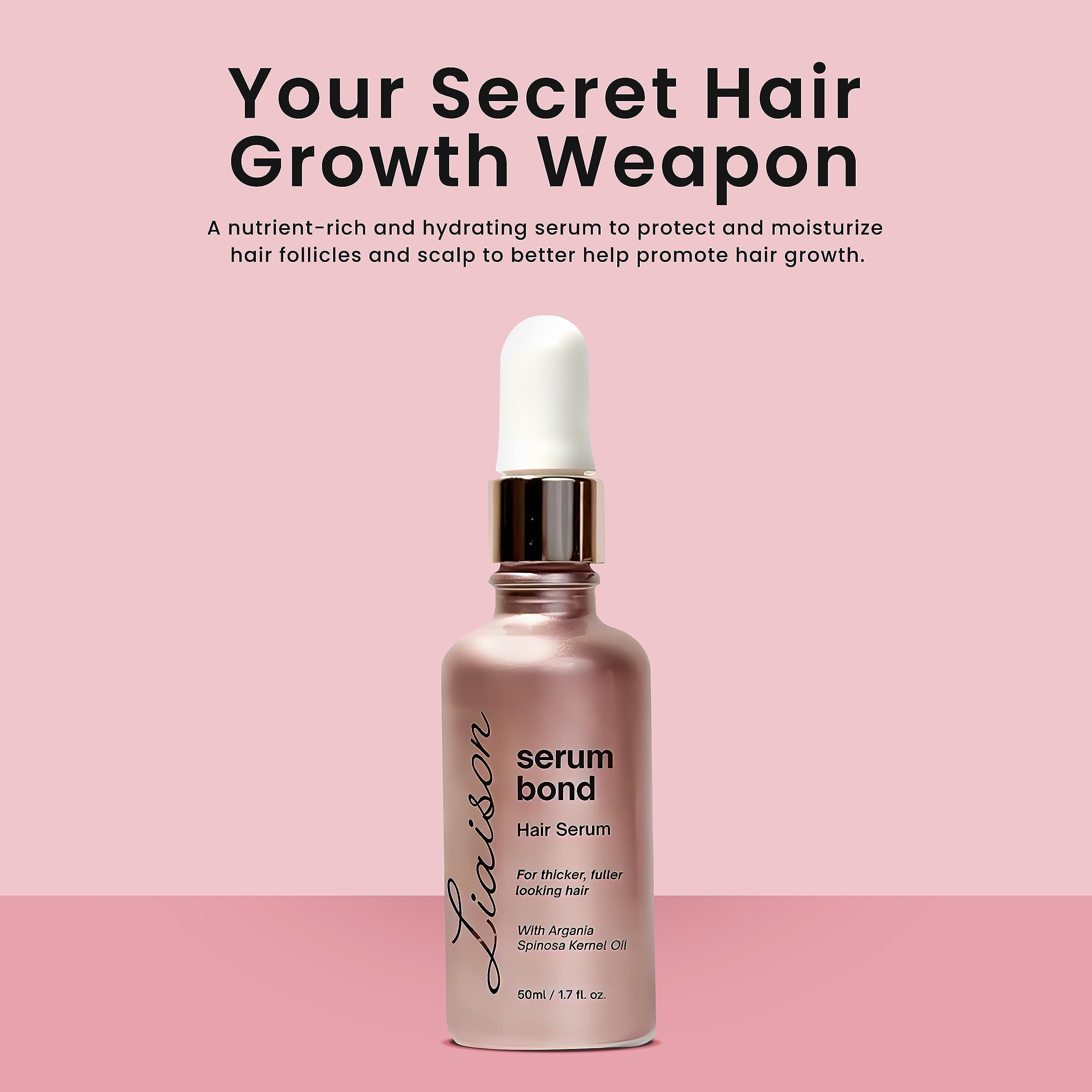 Liaison Serum dropper ready for precise, targeted nourishment on your hair.