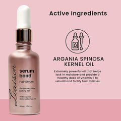 Liaison Serum on vanity, part of daily hair care routine.