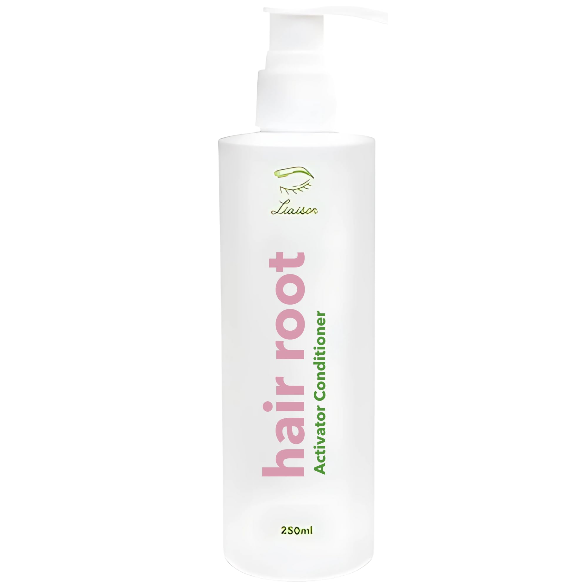 Liaison Hair Root Activator Conditioner bottle promotes root nourishment and fuller hair.