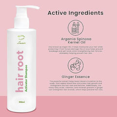 Liaison conditioner massaging into hair supports root strength and volume.