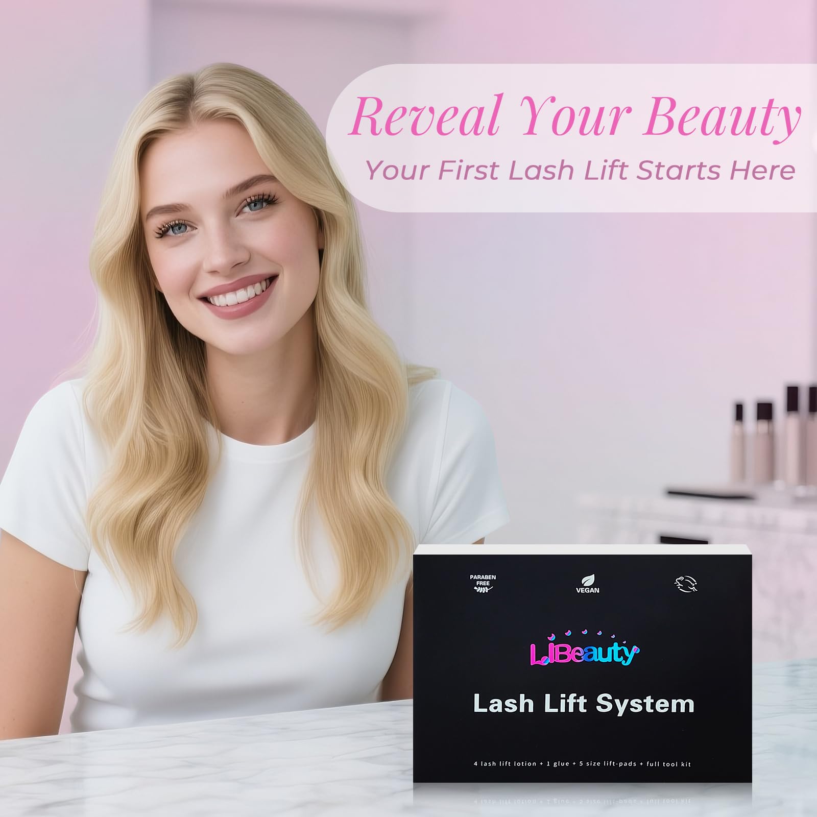 Libeauty at home salon session with friends for a shared beauty experience.