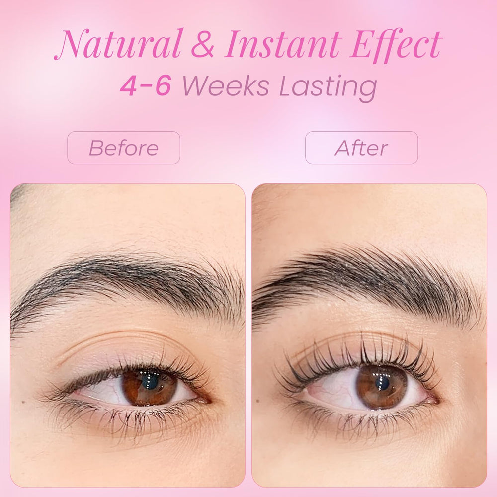Libeauty care lotion nourishes lashes and brows during the lift.