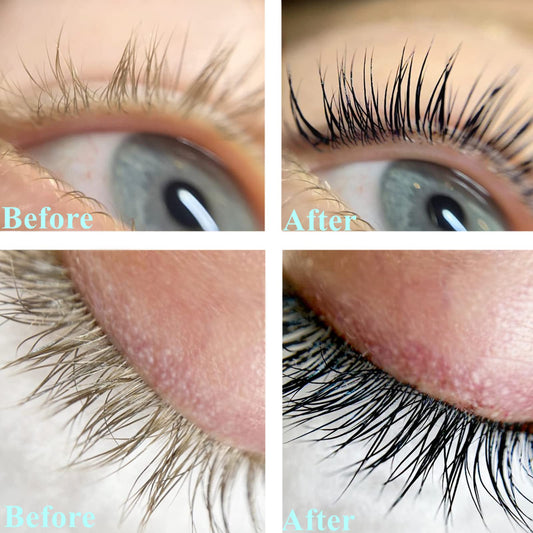 Libeauty Keratin Black Eyelash Dye jar highlights rich color