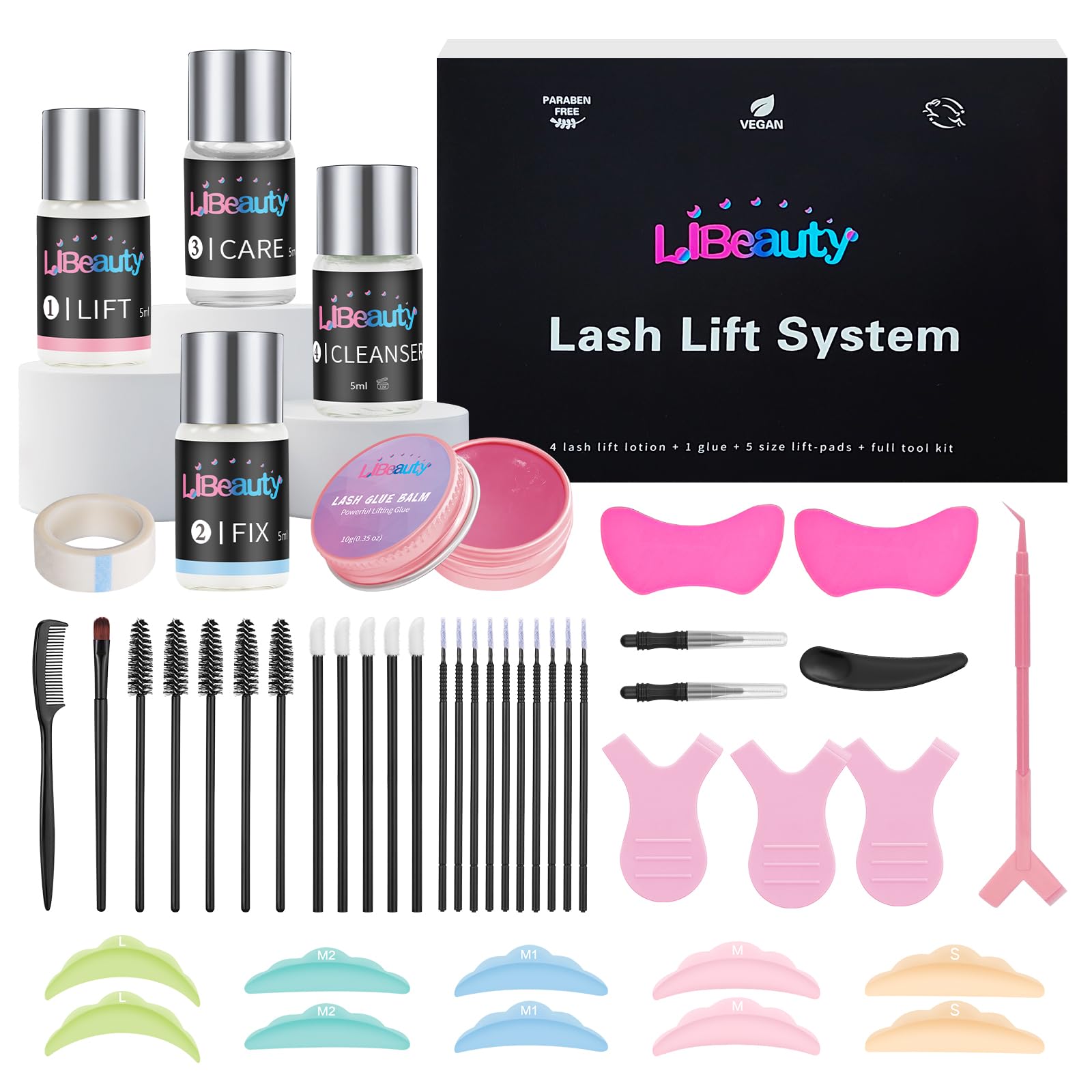 Libeauty lash lift kit glue balm for strong adhesion and easy styling.