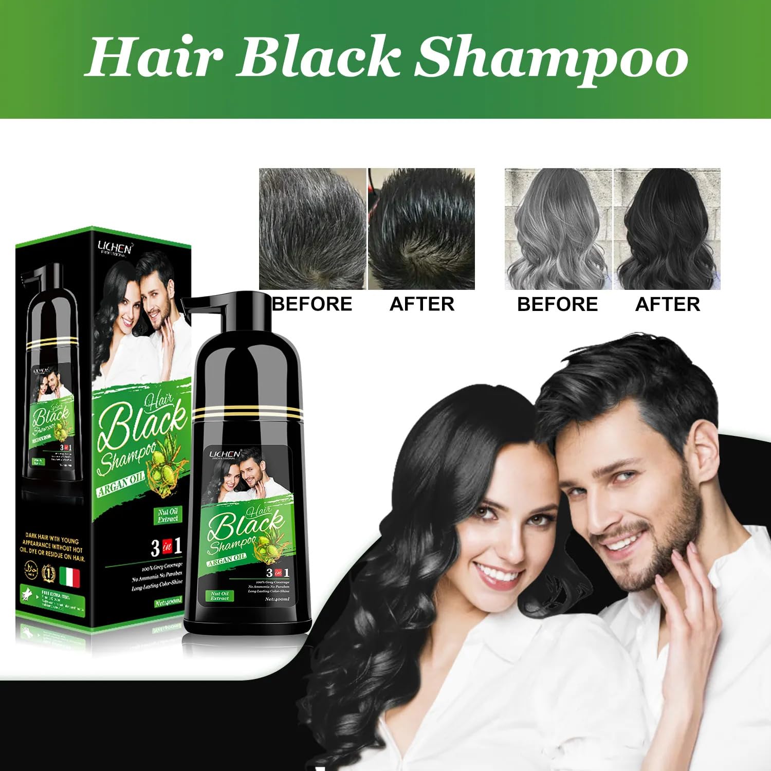 Lichen Professional with argan oil and ginseng for nourished scalp.