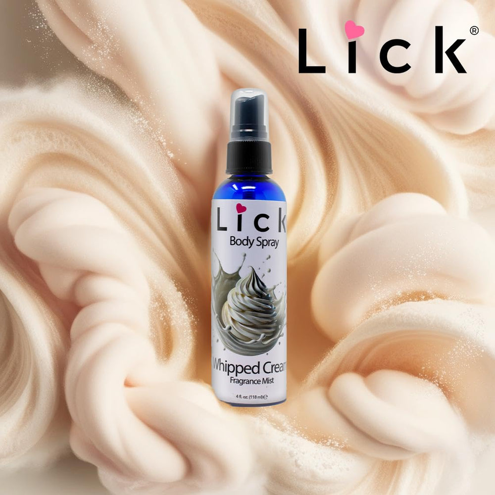 LICK chocolate spray action misting on skin for quick refreshing fragrance benefit