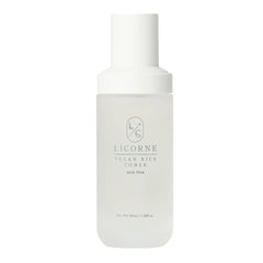 LICORNE Rice Toner bottle pour shows refreshing hydration for glass skin prep