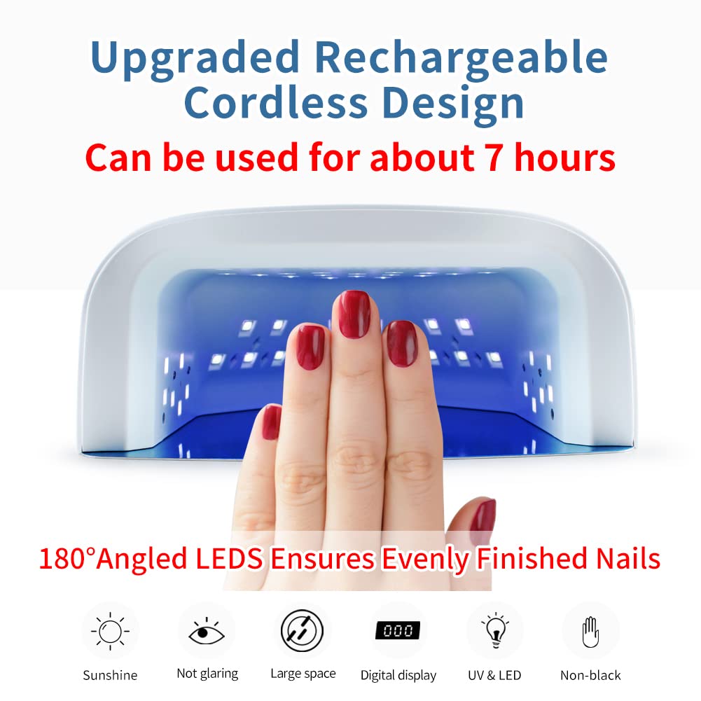 Liddy Art 60W nail lamp showing 4 timers for precise curing.