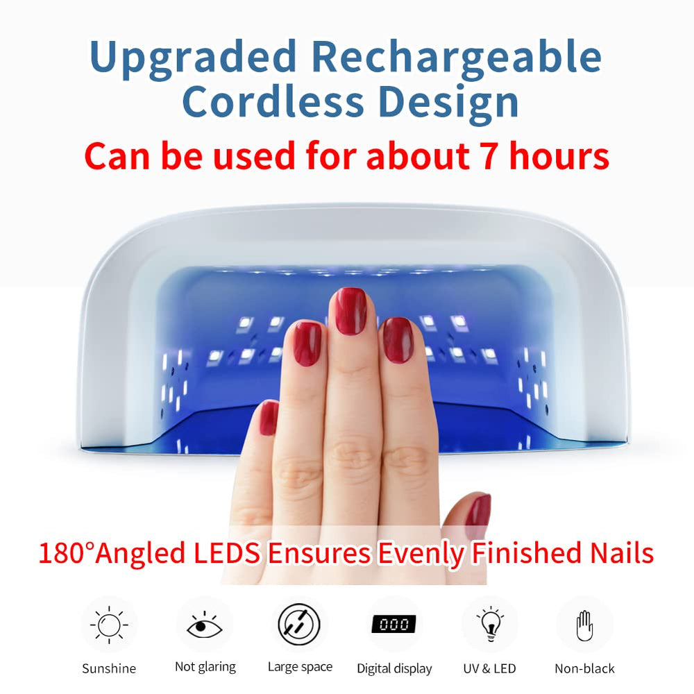 Liddy Art 60W nail lamp showing 4 timers for precise curing.