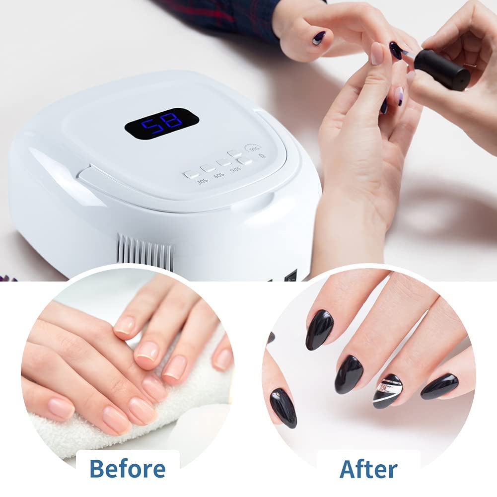 Liddy Art 60W nail lamp with removable bottom plate for easy cleaning.