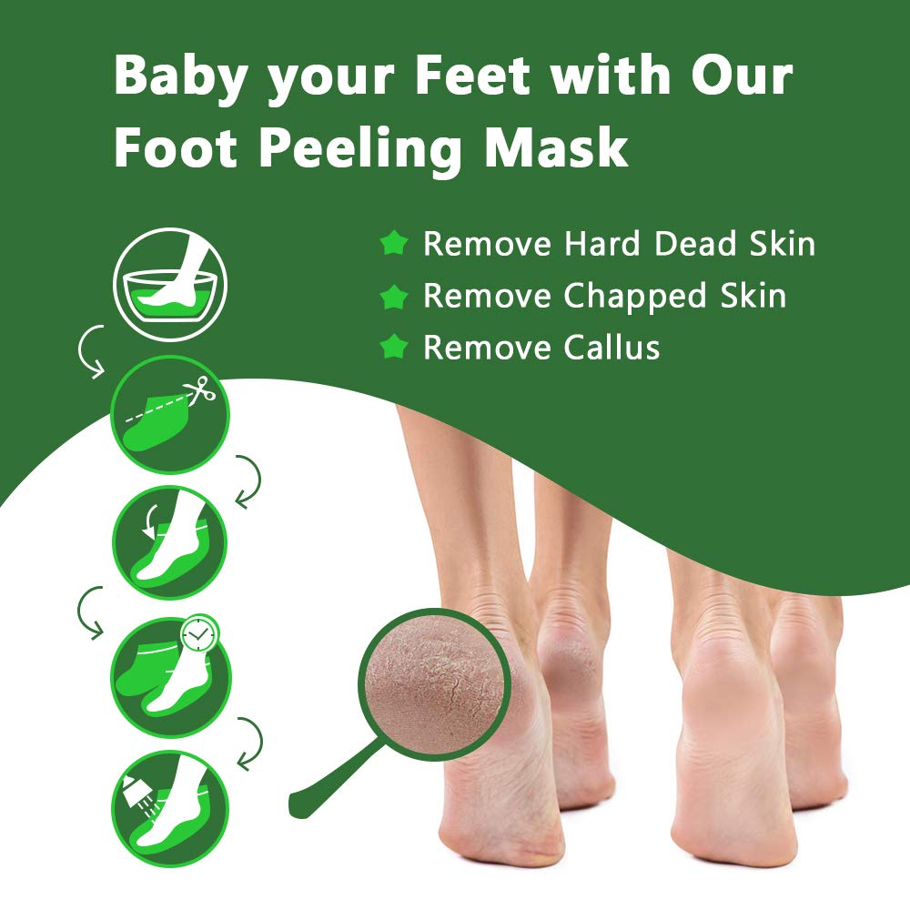 Natural ingredients in Liefiet mask exfoliate dead skin and soothe cracked heels.