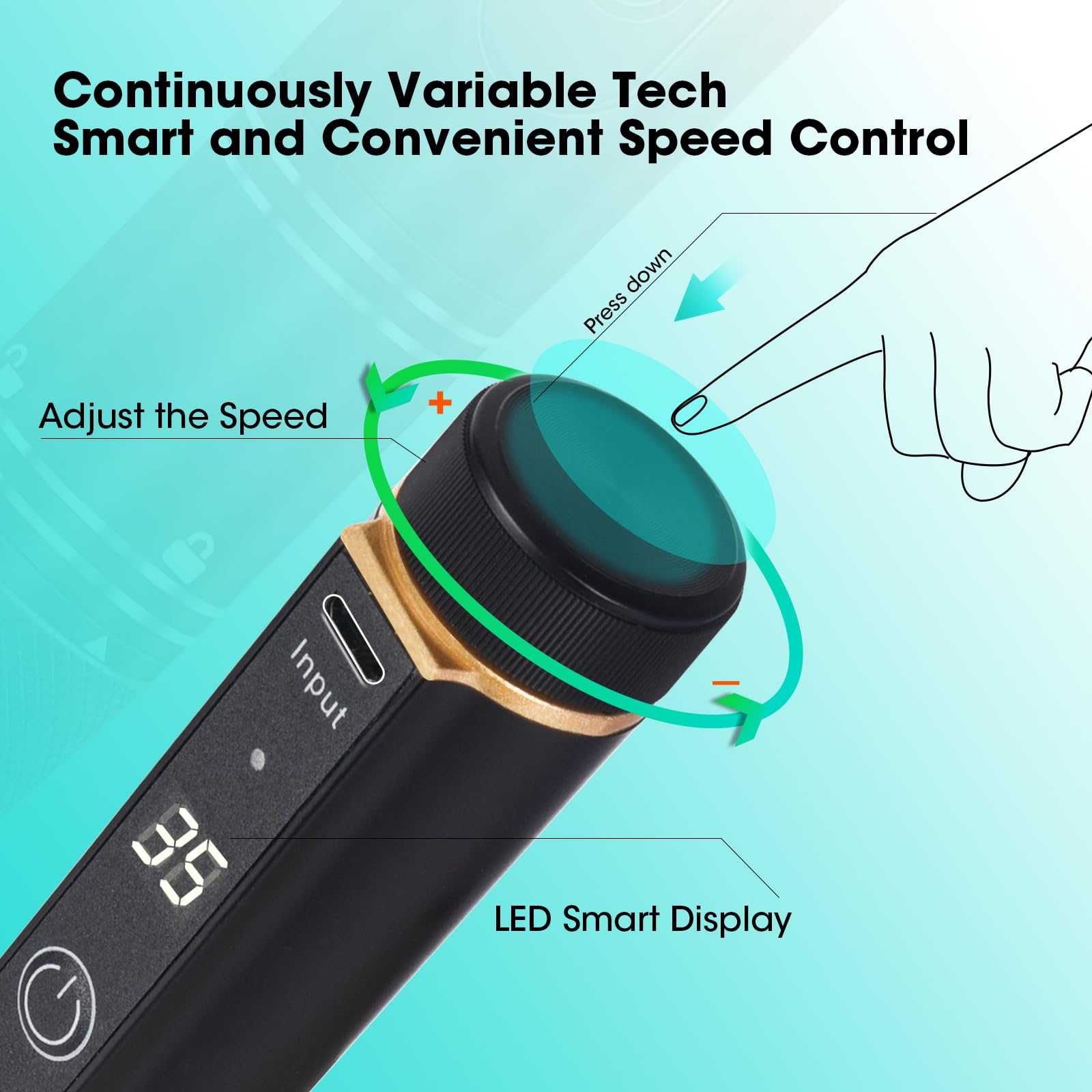LIERKISS nail drill with metal handle for a durable, comfortable grip.