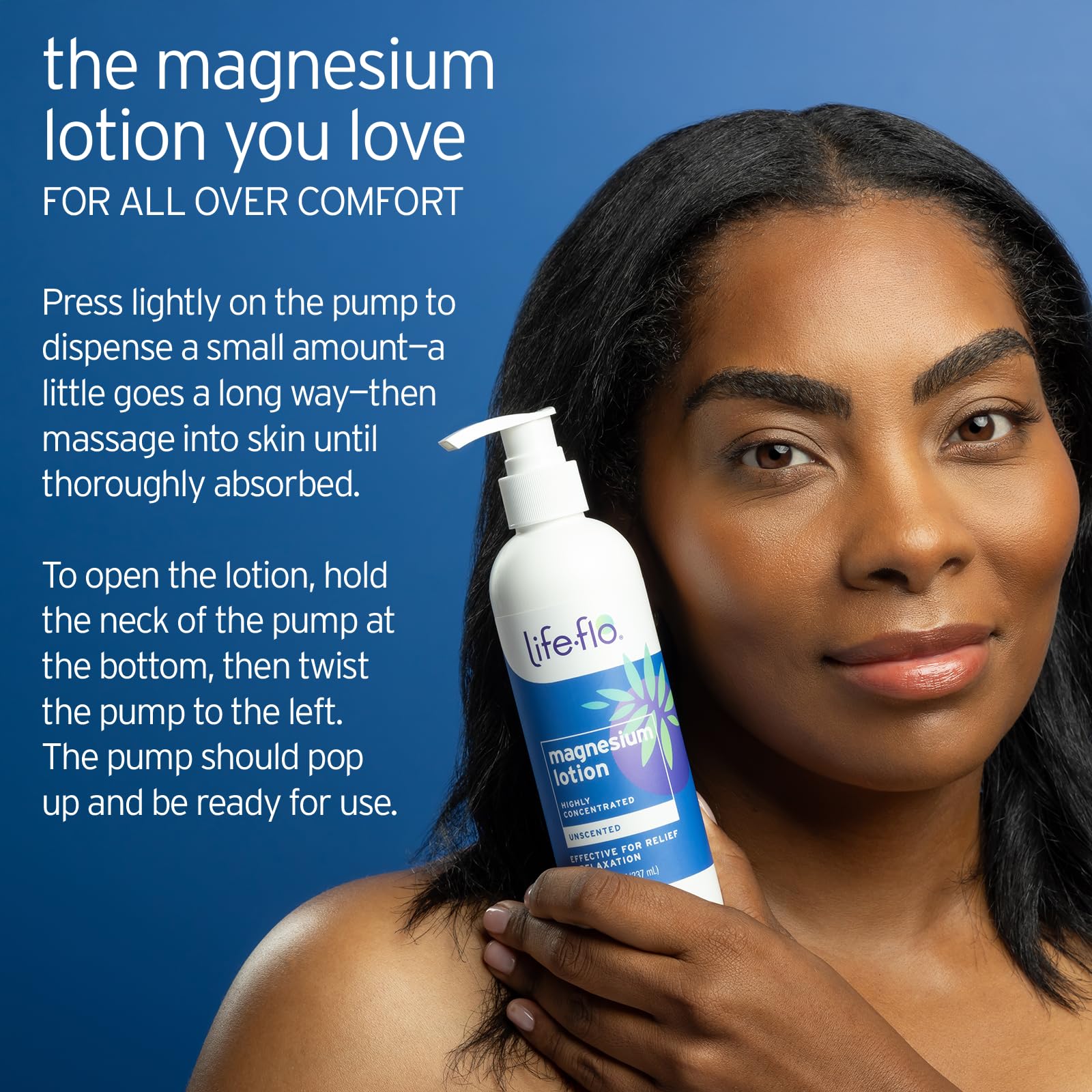 Life-flo Magnesium Lotion massage being used on a tired shoulder.
