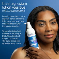 Life-flo Magnesium Lotion massage being used on a tired shoulder.