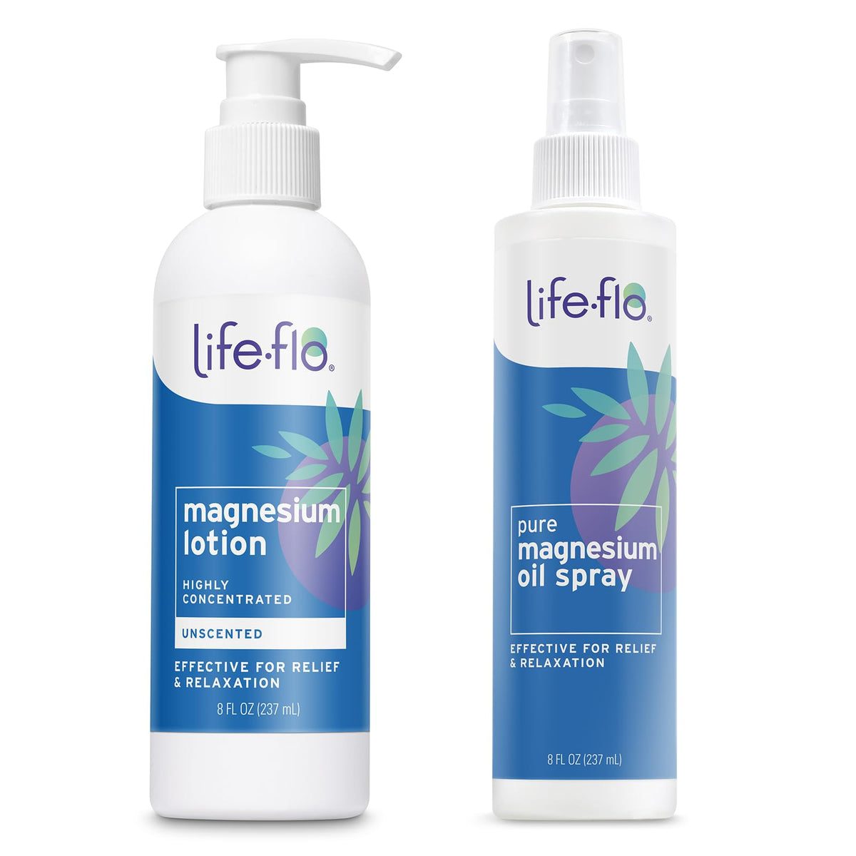 LIFE-FLO Magnesium Lotion unscented bottle for daily hydration