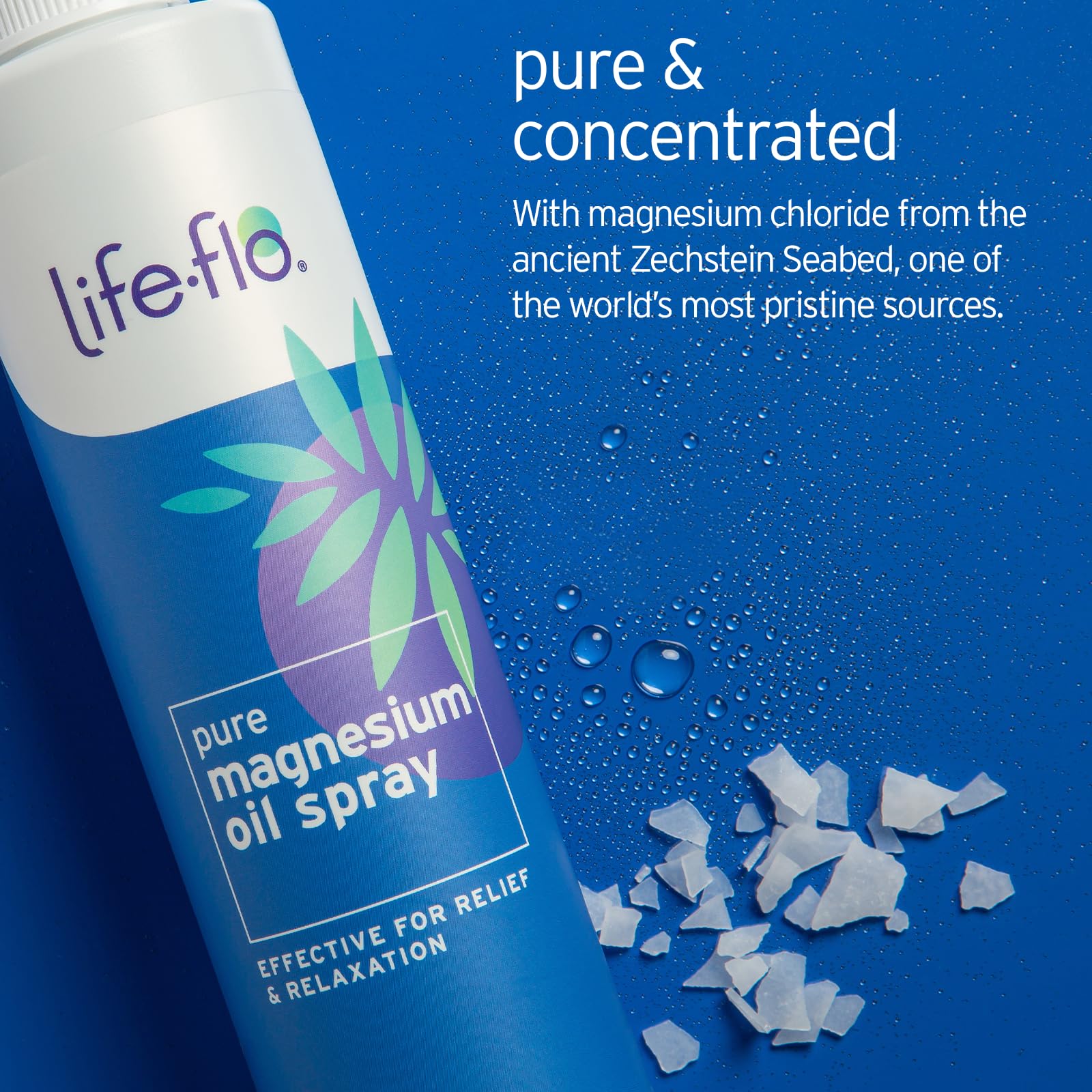 LIFE-FLO Pure Magnesium Oil Spray bottle for quick absorption