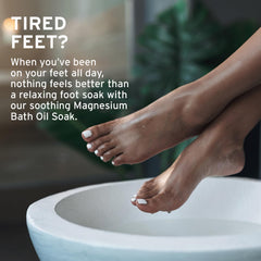 Life-flo Relaxing lavender bath scene conveys stress relief and skin nourishment.