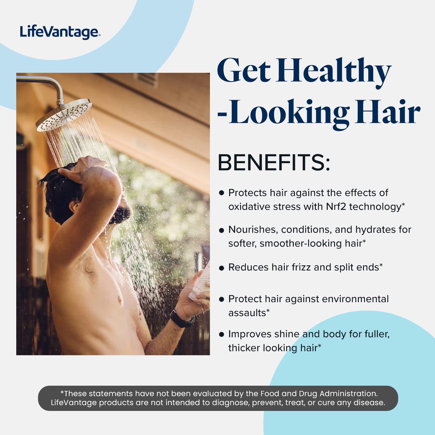 LifeVantage TrueScience coconut oil drop provides rich conditioning for ends.