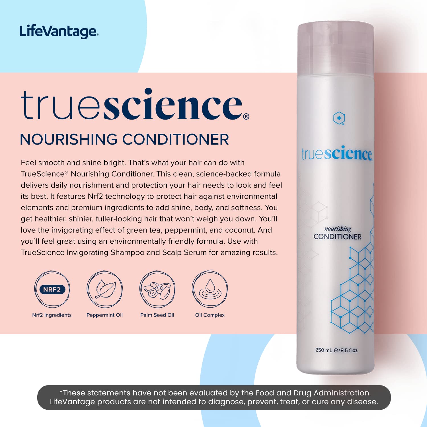 LifeVantage TrueScience green tea oil blend highlight nourishes hair with antioxidants.