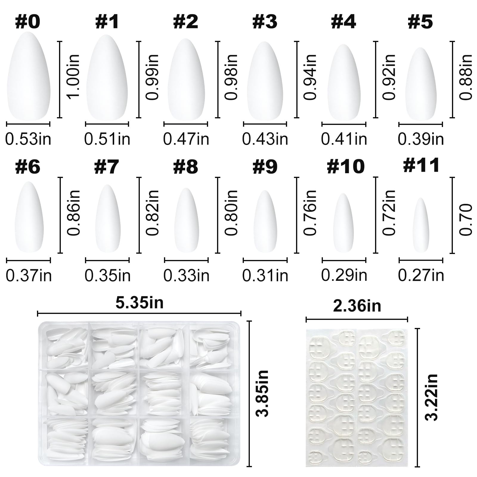 Lifextol glue tabs included for easy, reusable nail application