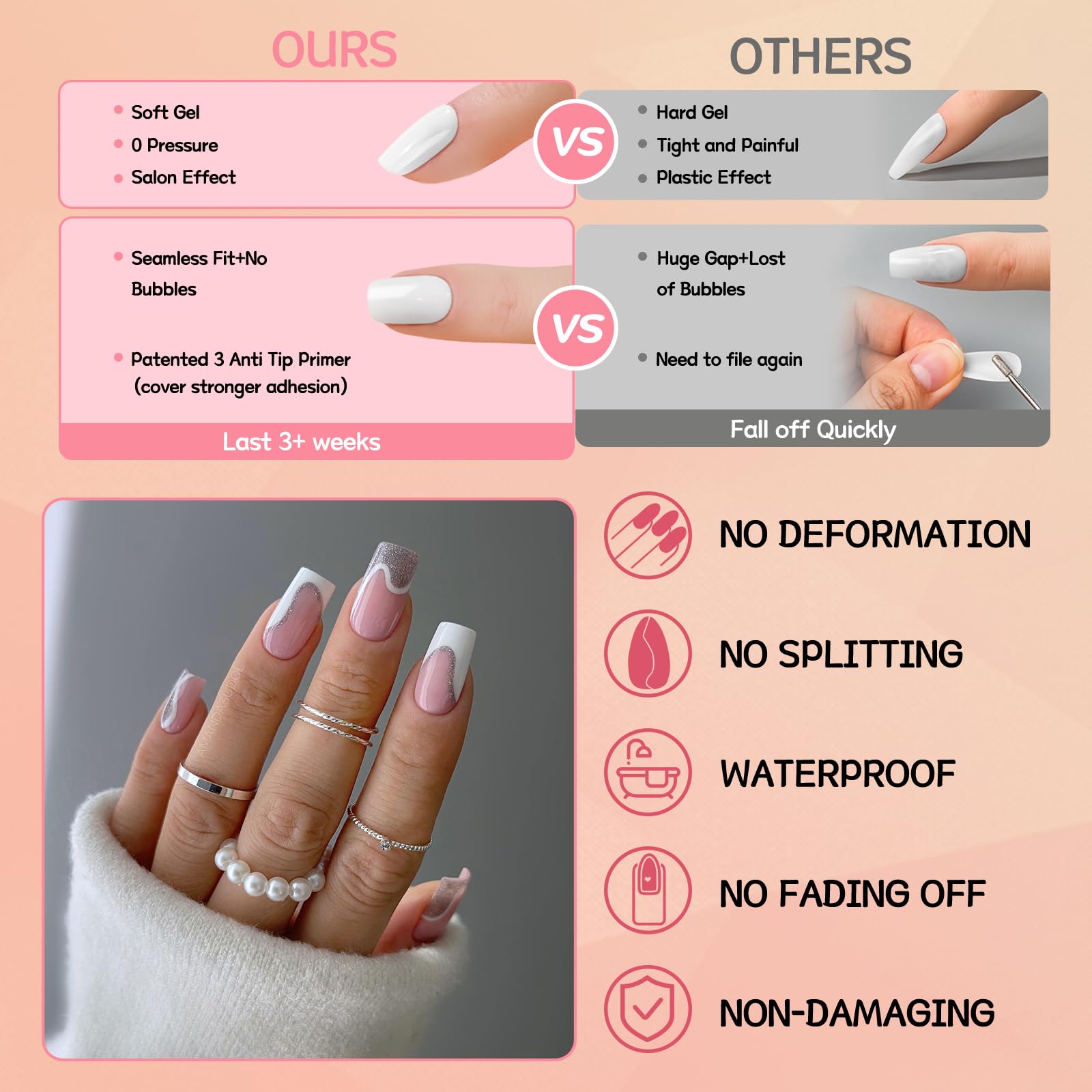 Lifextol nail files 100 and 180 grit included for smooth shaping