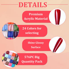 Lifextol coffin nails in 12 sizes for a comfortable, snug fit.