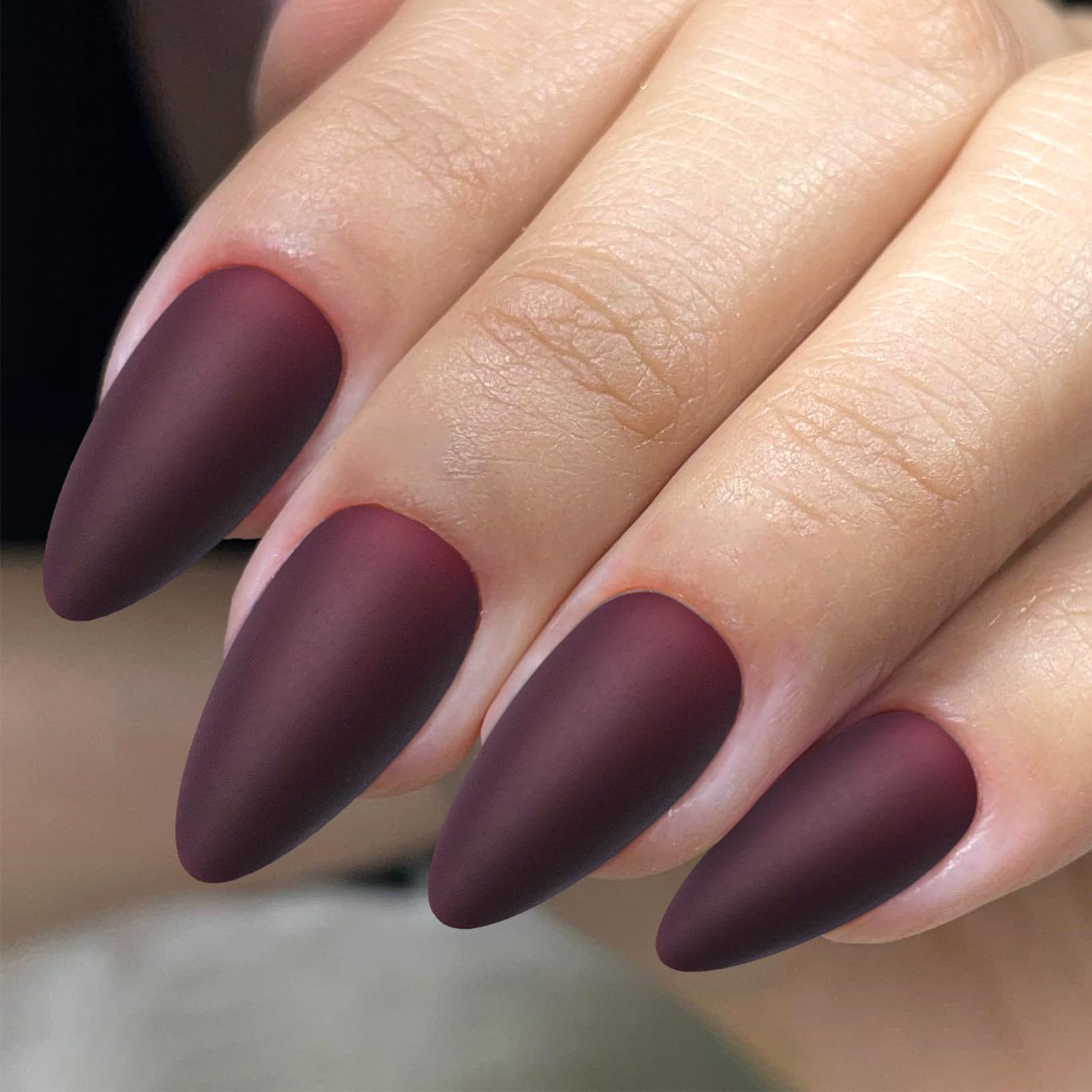 Lifextol reusable press-on nails burgundy for versatile wear