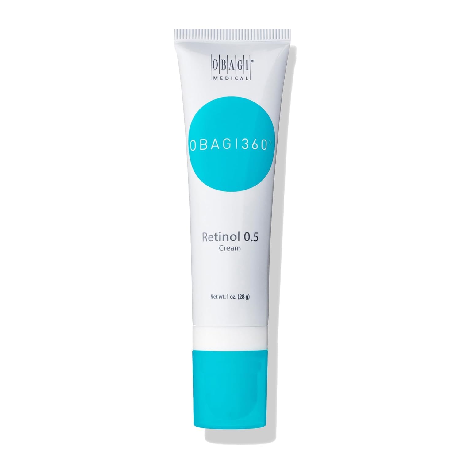 Light of Leo Obagi 360 Retinol Cream bottle demonstrates potent, slow-release retinol for smoother skin.