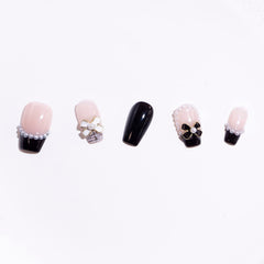 Light Rain small-size nails showcase precise art for at-home manicure.
