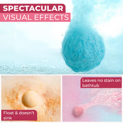 LIKEVOW bath bombs featuring essential oils for aromatherapy-inspired calm.