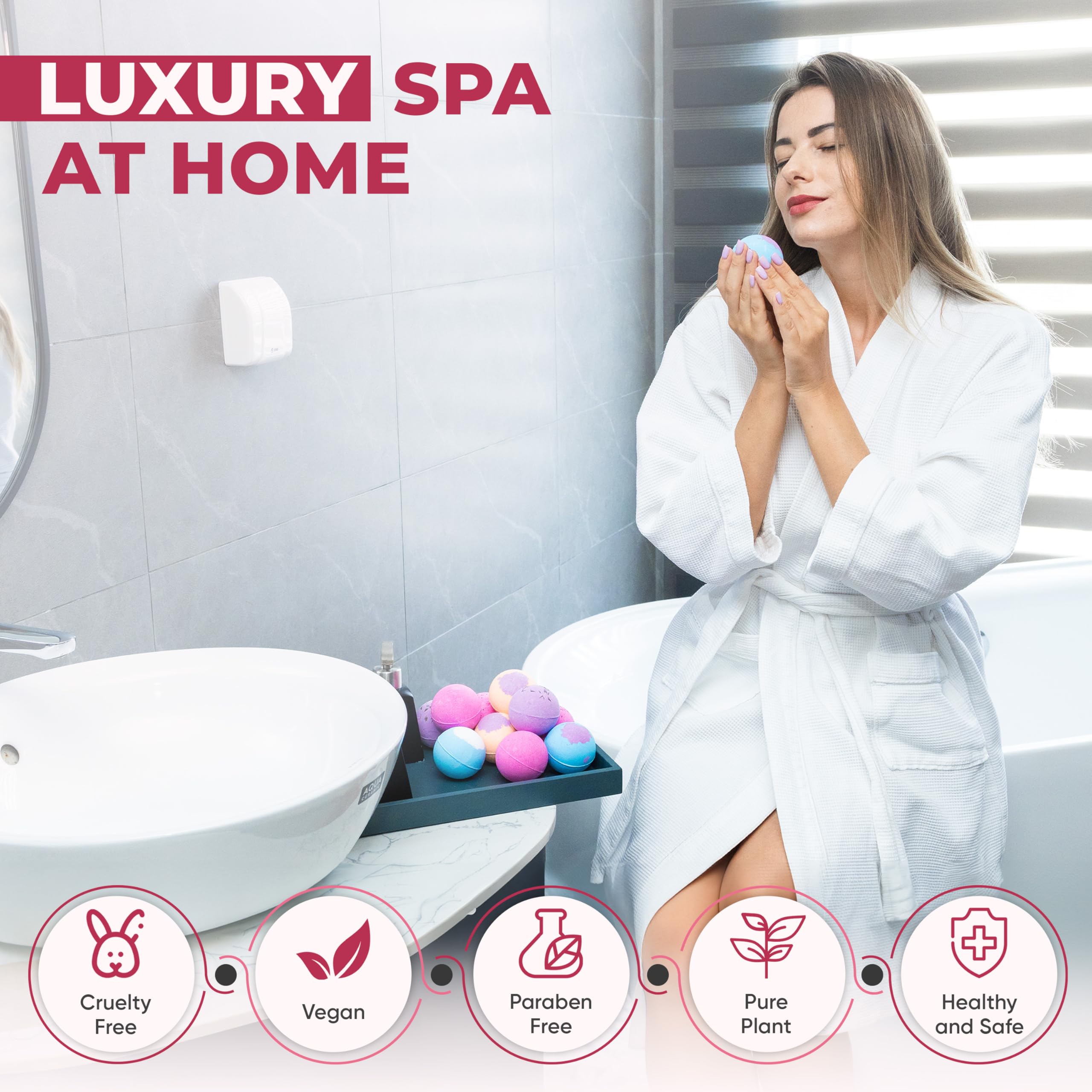 LIKEVOW kid-friendly bath bombs make bath time fun and safe.