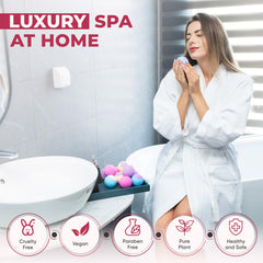LIKEVOW kid-friendly bath bombs make bath time fun and safe.
