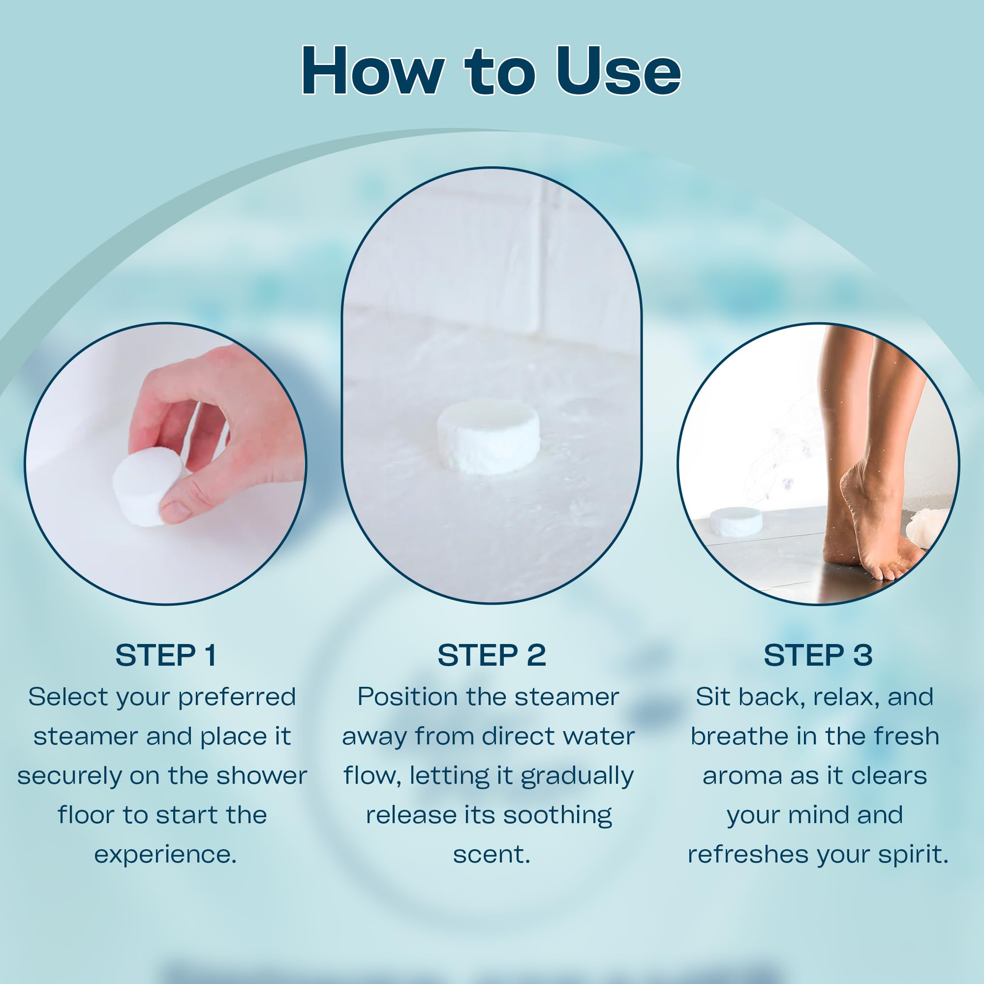 LIKEVOW shower steamer ingredients highlight an organic plant-based formula.