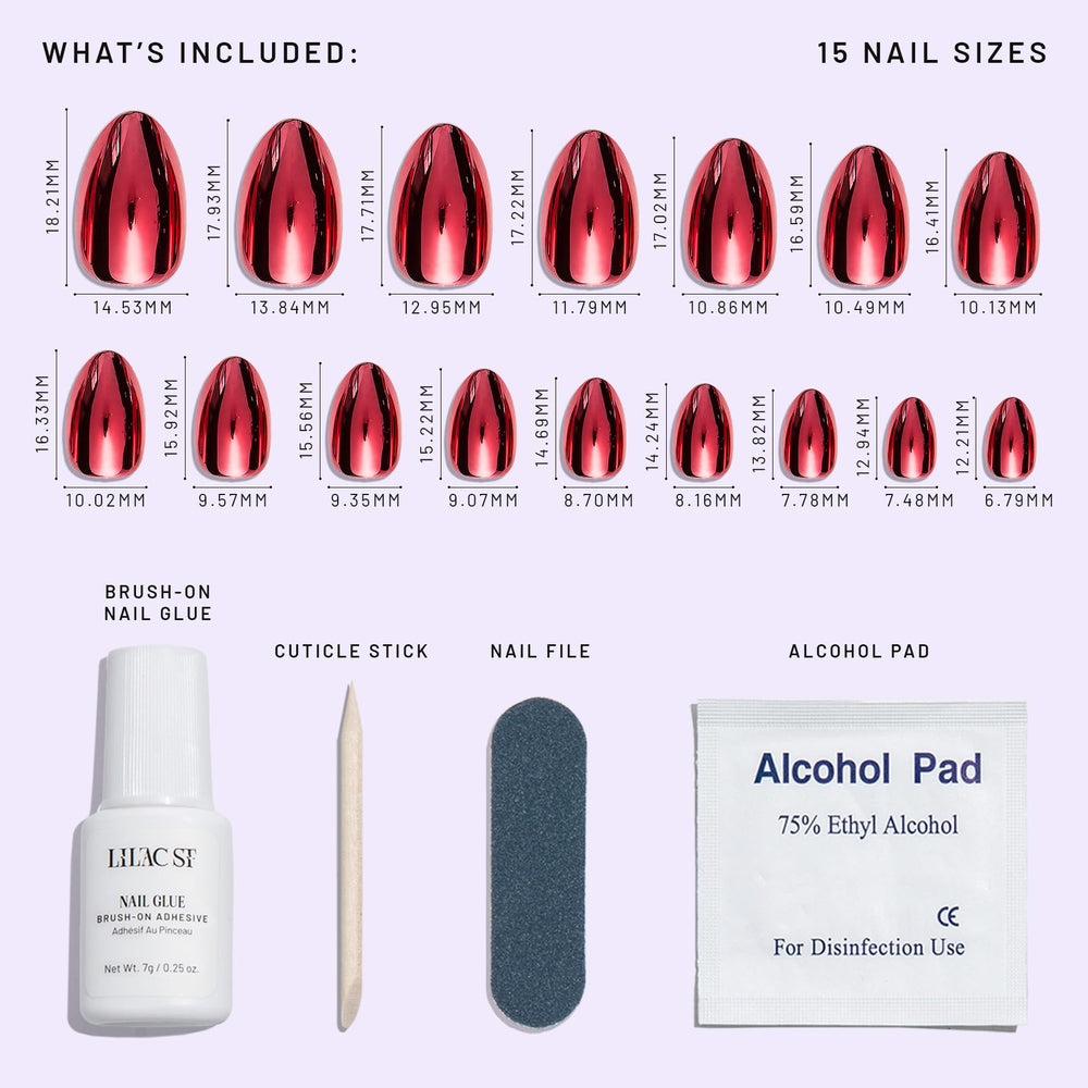 Lilac St Cherry Plated nail file, cuticle stick, and prep pad included