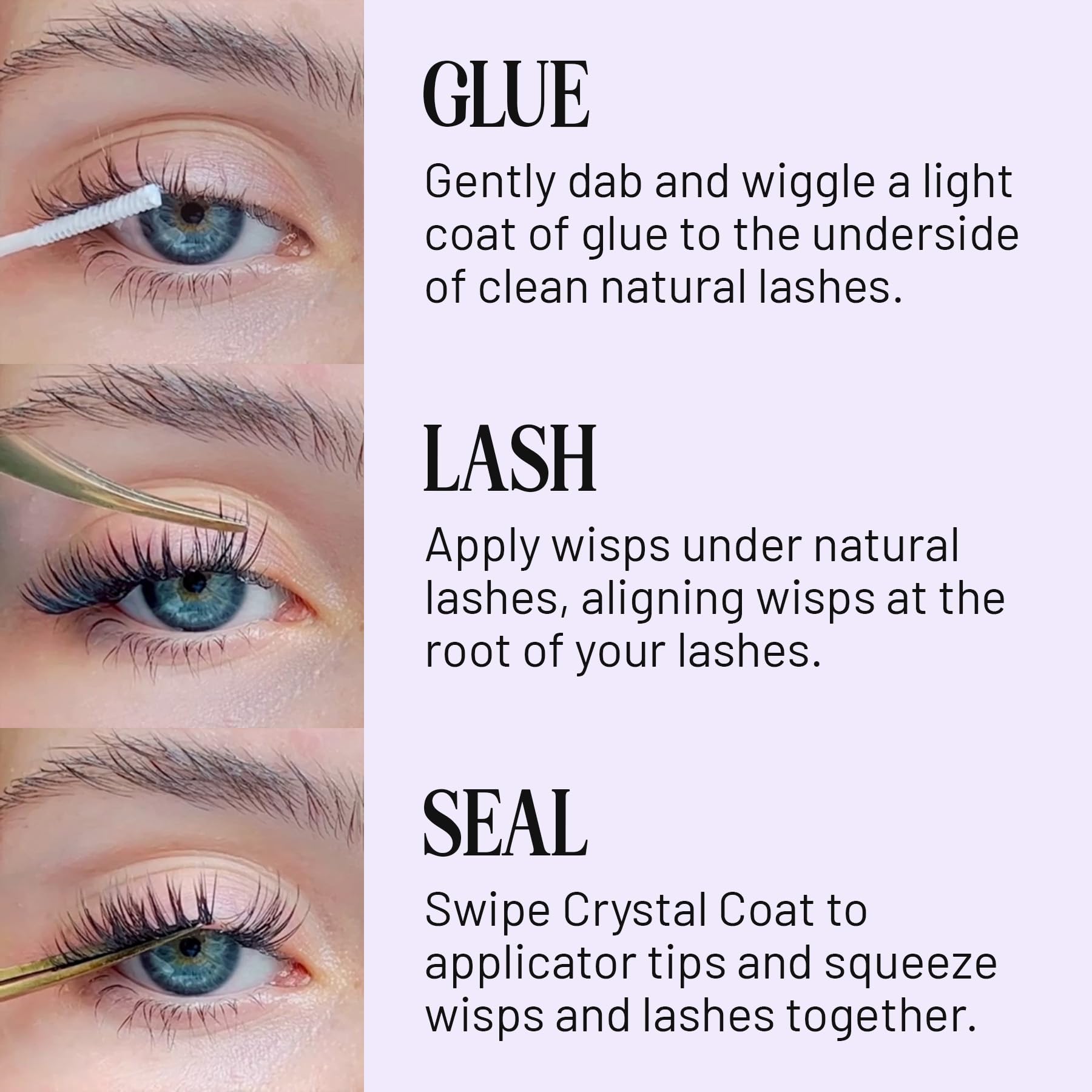 Lilac St 10mm lash clusters for subtle volume and lightweight wear