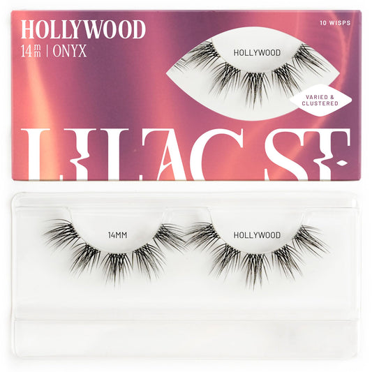 Lilac St Hollywood Glamorous 14mm lash clusters on eye for dramatic red-carpet look