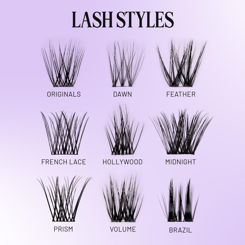 Korean silk fibers in Lilac St lashes for luxe handmade appearance