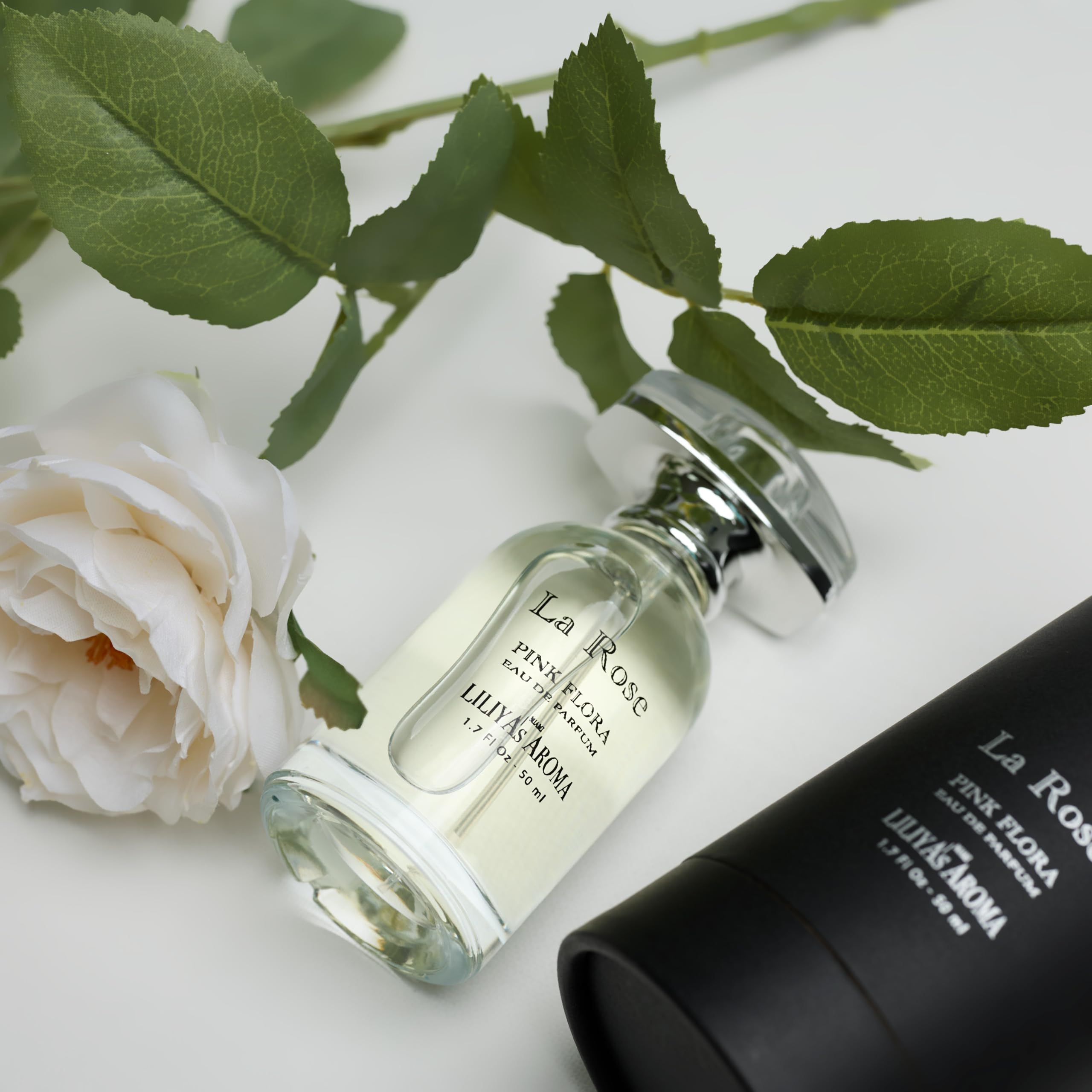 Liliya's Aroma La Rose packaging box suggests gifting elegance for special moments