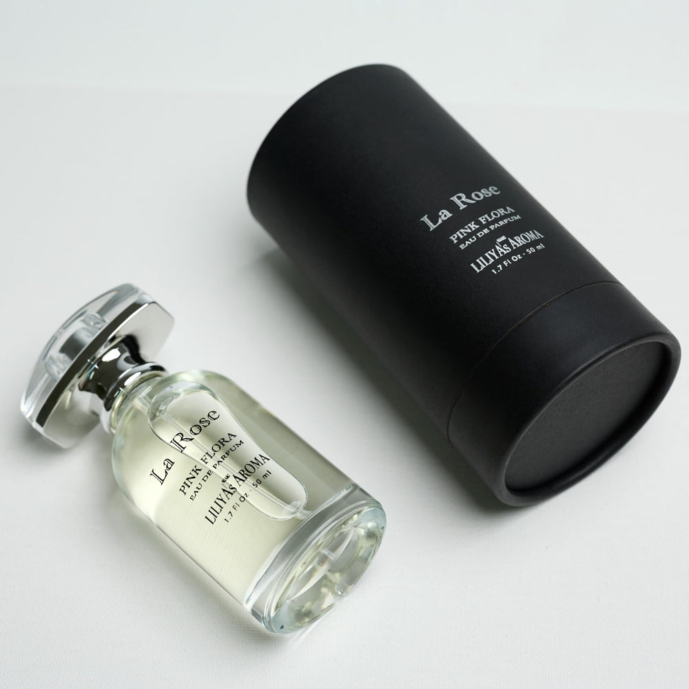 Liliya's Aroma La Rose spray action reveals a delicate scent burst for moments of transition