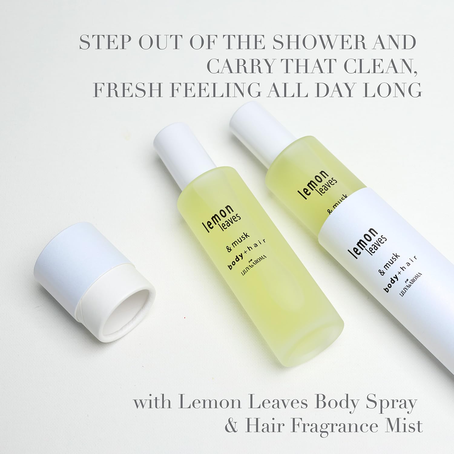 Liliya's Aroma Lemon Leaves mist used on hair and body