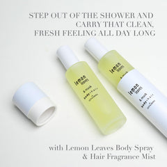 Liliya's Aroma Lemon Leaves mist used on hair and body