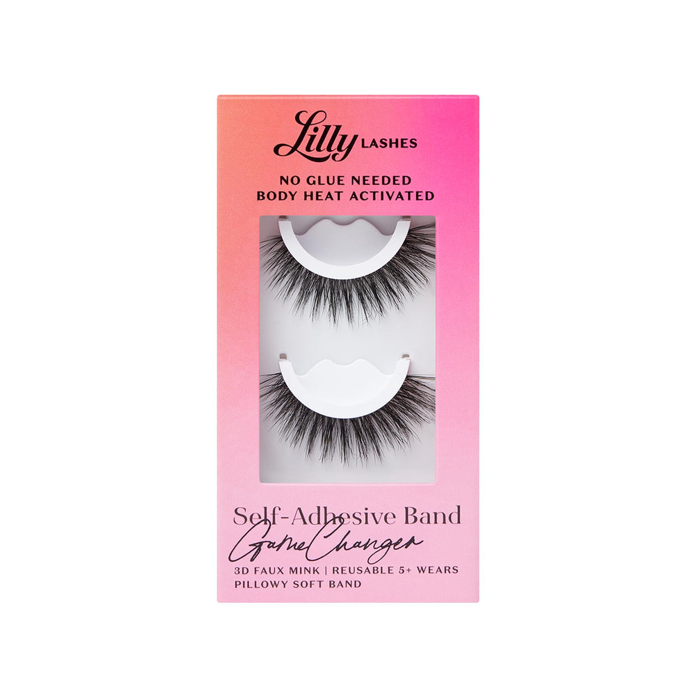Lilly Lashes 3D self-adhesive eyelashes for easy, glue-free application using body heat